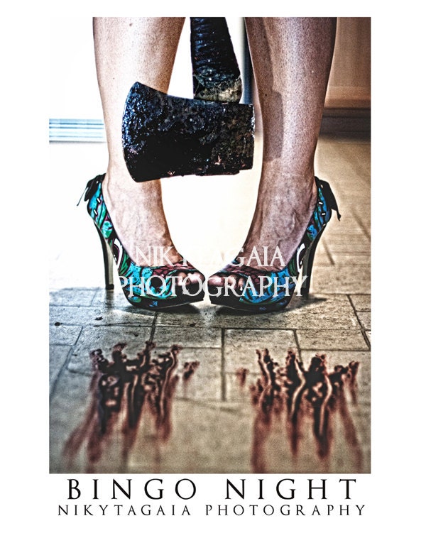 8x10 Bingo Night Horror Dark Art Still Print - NikytaGaia Photography