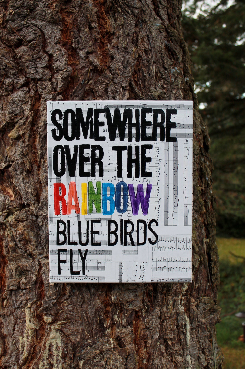 11x14 "Somewhere over the rainbow..." vintage sheet music - Wizard of Oz