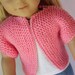CLEARANCE - Basic Pink Knitted Sweater - 18" Dolls like American Girl