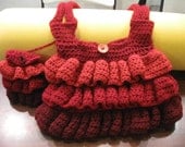 Ruffle Purse - Red - with cellphone holder