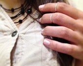 2 Smooth KNUCKLE Rings STERLING SILVER Size 4-4