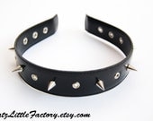 Black spike PVC headband with studs