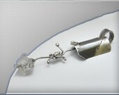 silver pendant modern jewelry wedding unique one of kind