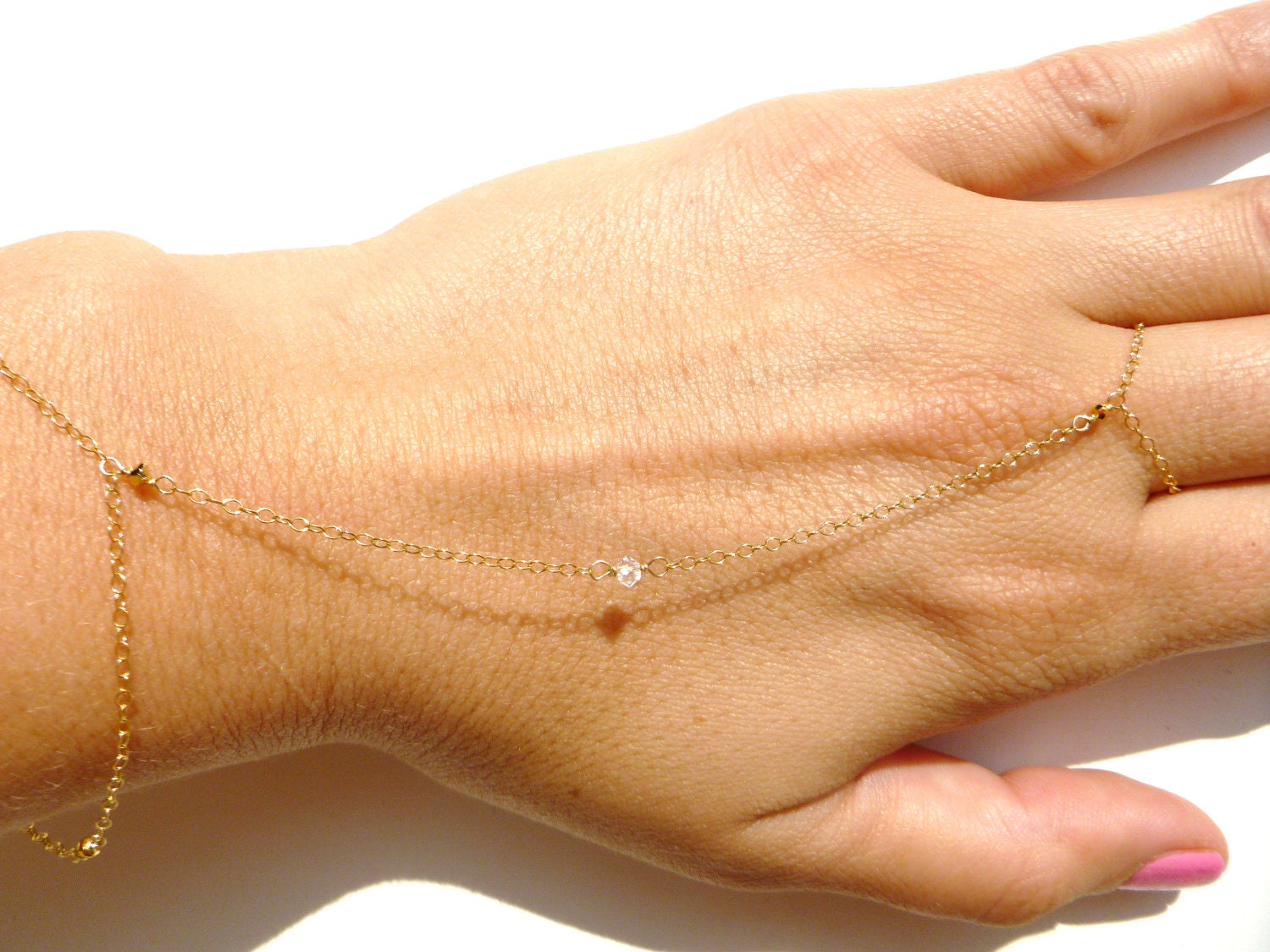Slave Bracelet, 14kt Gold Filled, Wedding Jewelry, Swarovski Crystal, Summer Body Chain, Bridesmaid Jewelry, Body Chain