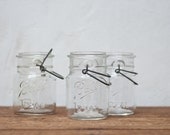 Three Perfect Mason Ball Jar with Unique Handle