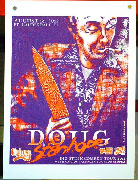 Doug Stanhope Gig Poster - Stay In The Fun Zone