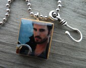 Once Upon A Time Captain Hook Scrabble Tile Pendant And Hook Charm Necklace