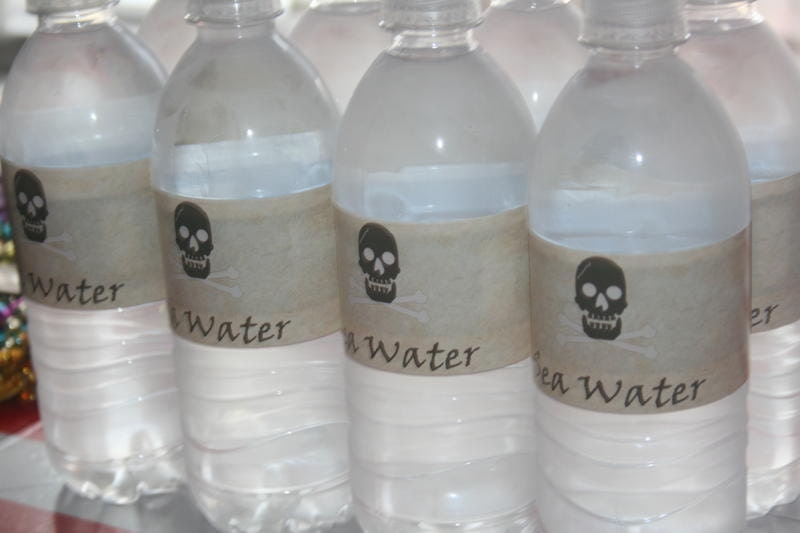 CUSTOM Water Bottle Labels - Custom Shiver Me Timbers Collection - BellaGrey Designs Il_170x135