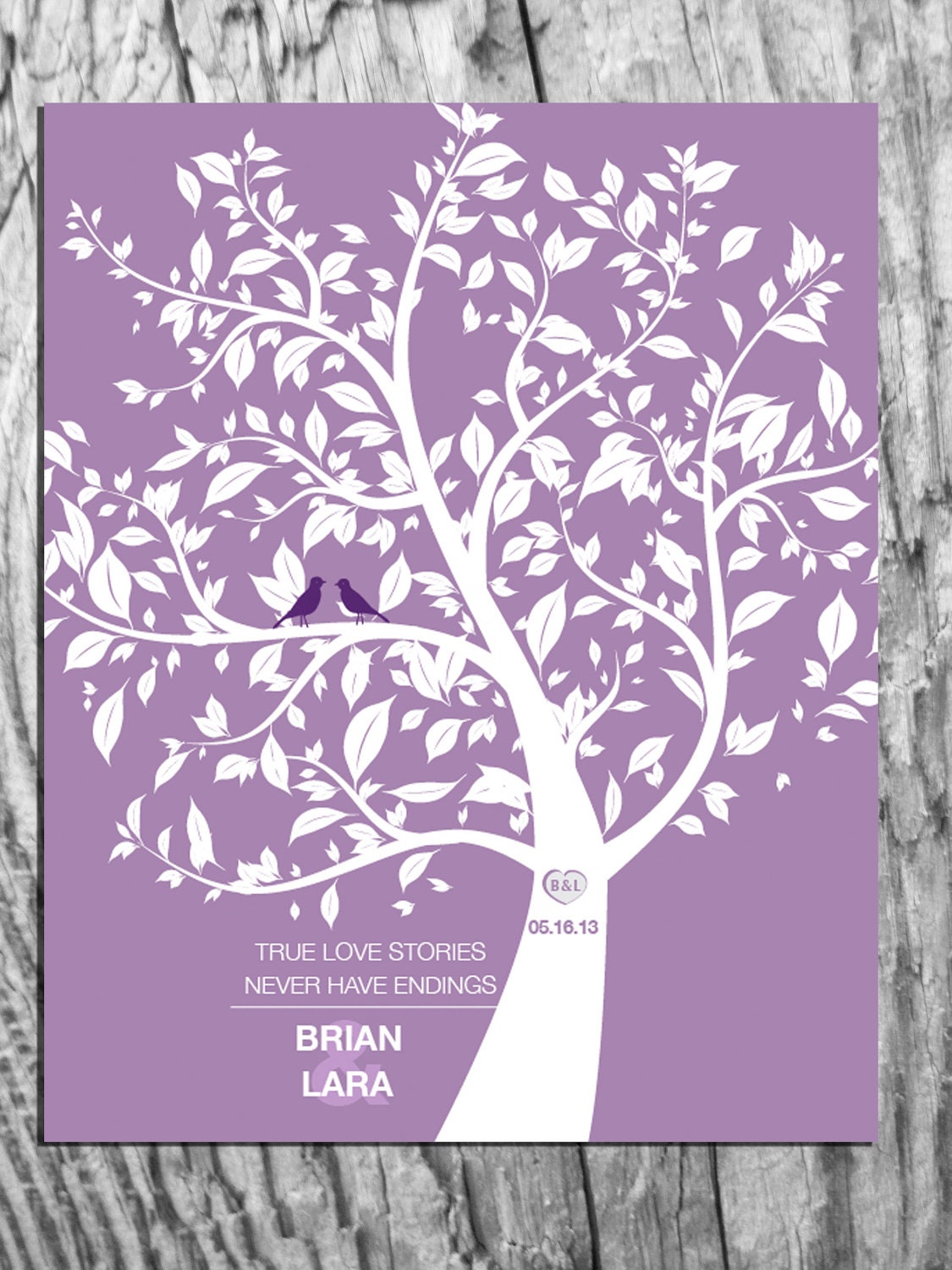 Wedding Tree Gift, Spring, 8.5X11 Inches,Wedding Gift, Anniversary, Birthday, Housewarming, Family Gift