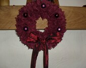 Fabric Wreath - Fall Wreath - Christmas Wreath - Burlap Wreath