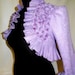 Wedding-Bridal Bolero, Shrug, little Jacket -Nuno felted,Darkorchid color and luster of pearls. Wool and silk. Shimmer pearls.LILAC.SYRINGA