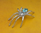 Blue Topaz Beauty, a spider inspired pendant.