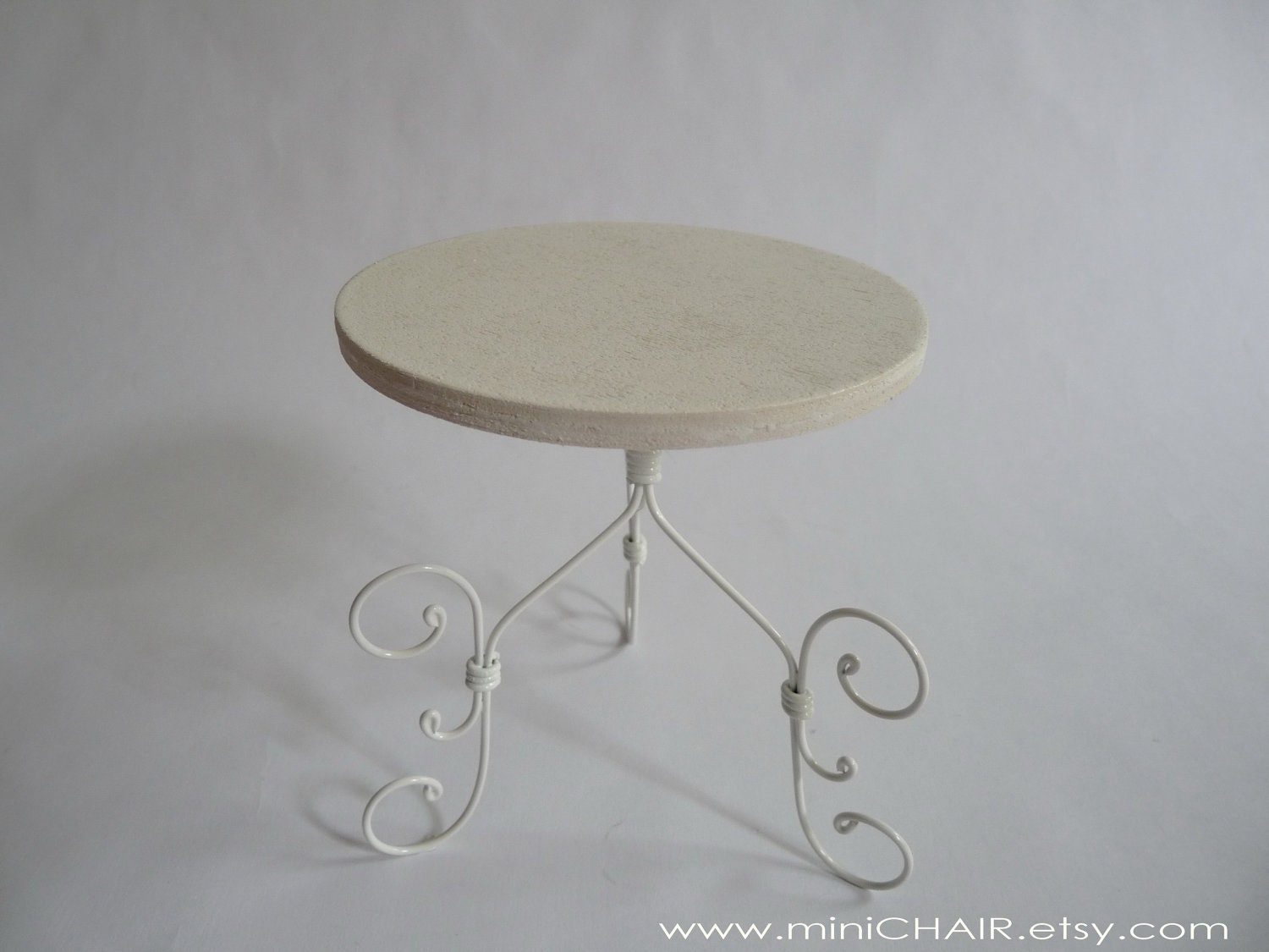 Miniature Doll Table in 1/6 scale (Blythe, Barbie, Bratz,  Momoko). French style.
