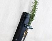 Wall Vase Gift Set - Black Hanging Vase, Bud Vase - Set of 2 - Wall Sconce Vase - Science Chic, Science Geek