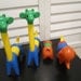 Vintage Tupperware Elephant Giraffes and extra pieces Toy puzzle animals