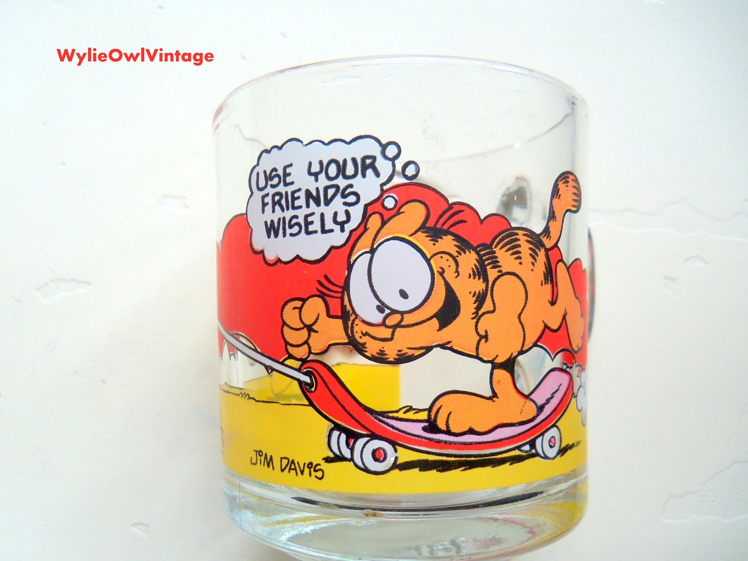 Vintage Garfield McDonalds Glass Mug 1978
