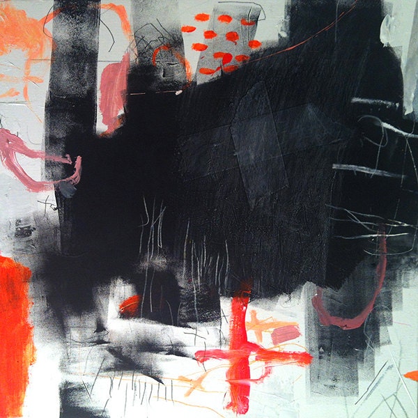 Zoo fortyfive - Fine Art Giclée Print from original mixed media painting - Cristina B