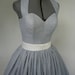 Knee Length 50s Inspired Halter Neck Cocktail Dress made from printed cotton