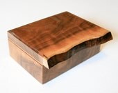 Jewelry box Keepsake - Curly Walnut plush rich brown color FREE SHIPPING in the United States