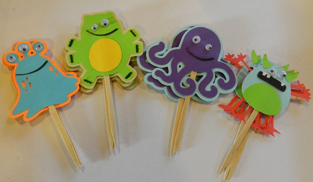 Monsters Cupcake Toppers