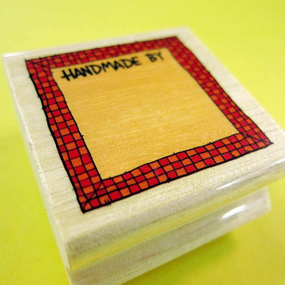 Rubber Stamps- Handmade By Wood Mounted Stamp for Cards and Papercrafts - Maker