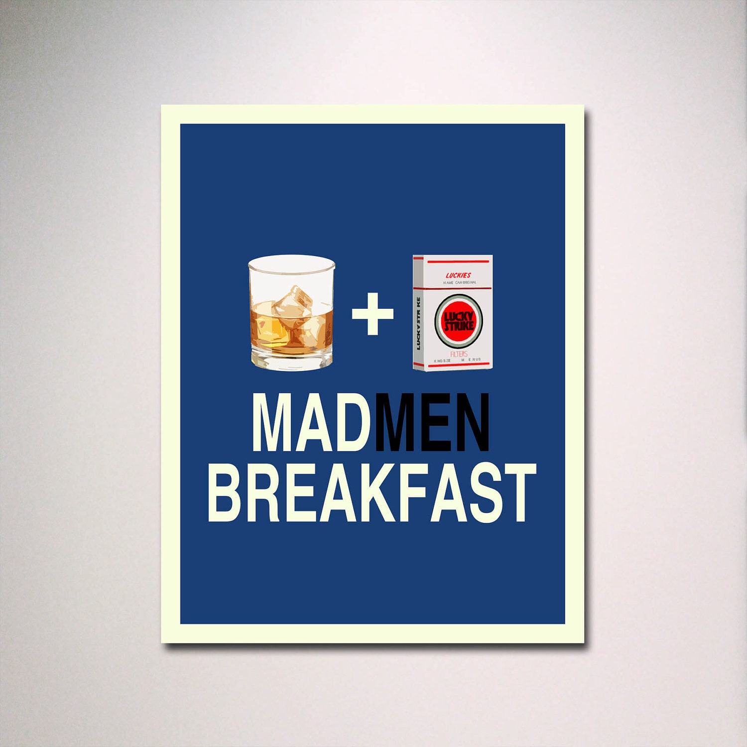 MADMEN BREAKFAST 11" x 14" Poster Print / Minimalist Design / Digital Creation