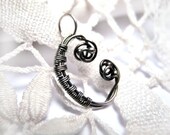Silver Initial Necklace - Personalized Letter Wire Wrapped - Your Initial Monogram - Custom Braidsmaid Personalized Charm Necklace