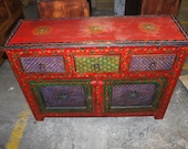 Handpainted Decorative Storage Unit