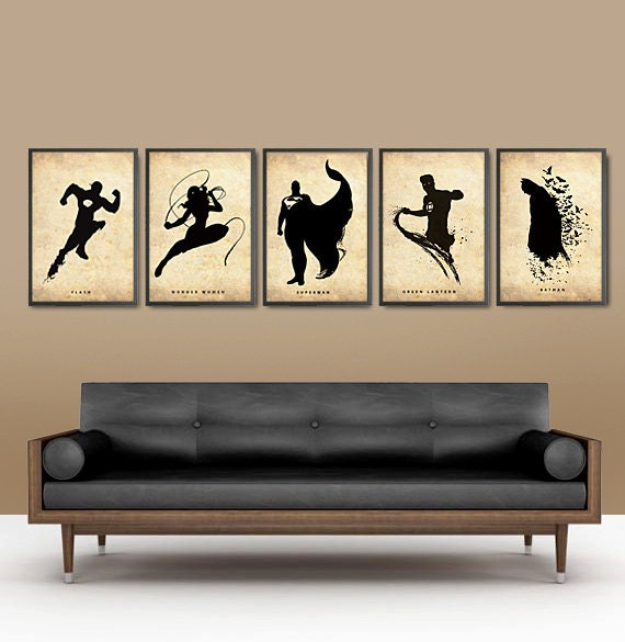 Justice League Poster Set of 5 for 50 Dollars - 11"x17" Prints