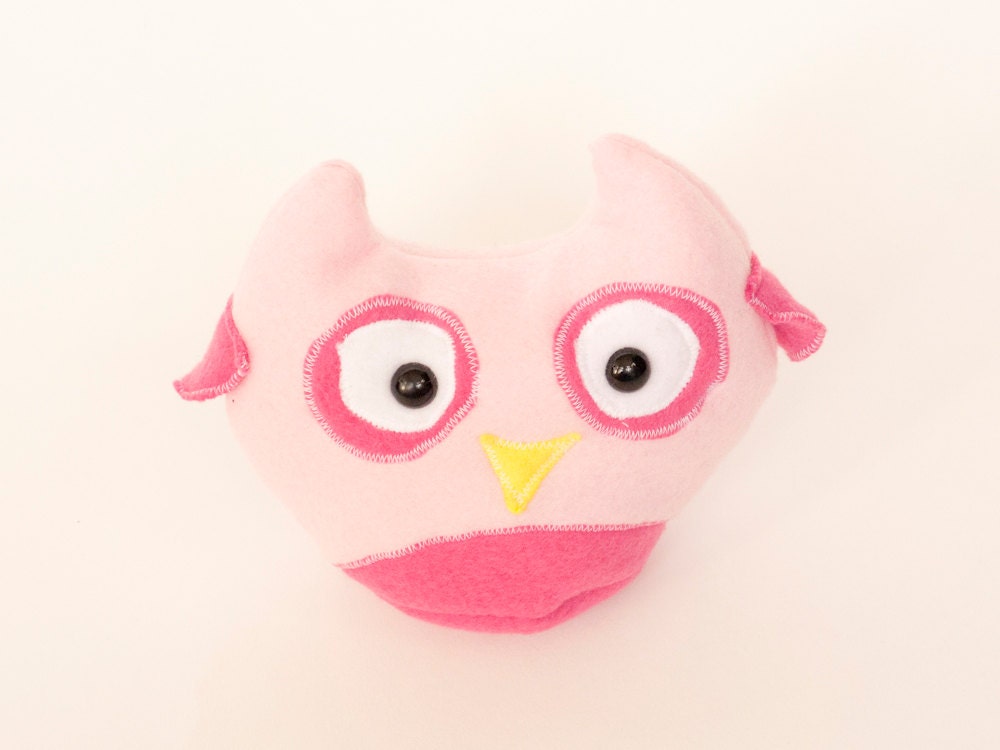 Woodland Pink Owl Plush Toy - Lucky Pink Owl Plush