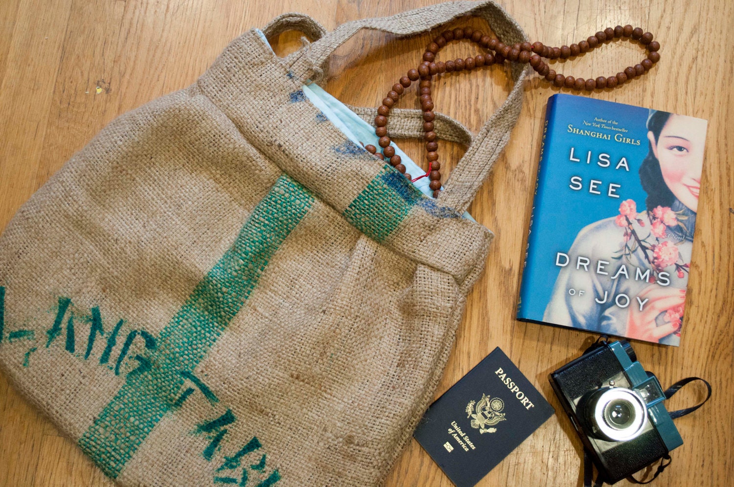 Large Blue Hemp Bag