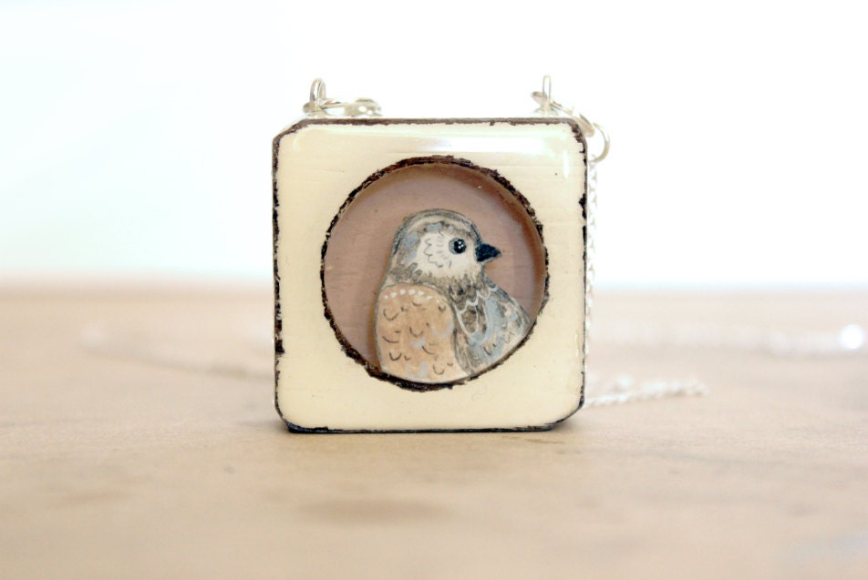 valentines love bird necklace- accented edges bird necklace- pink bird necklace
