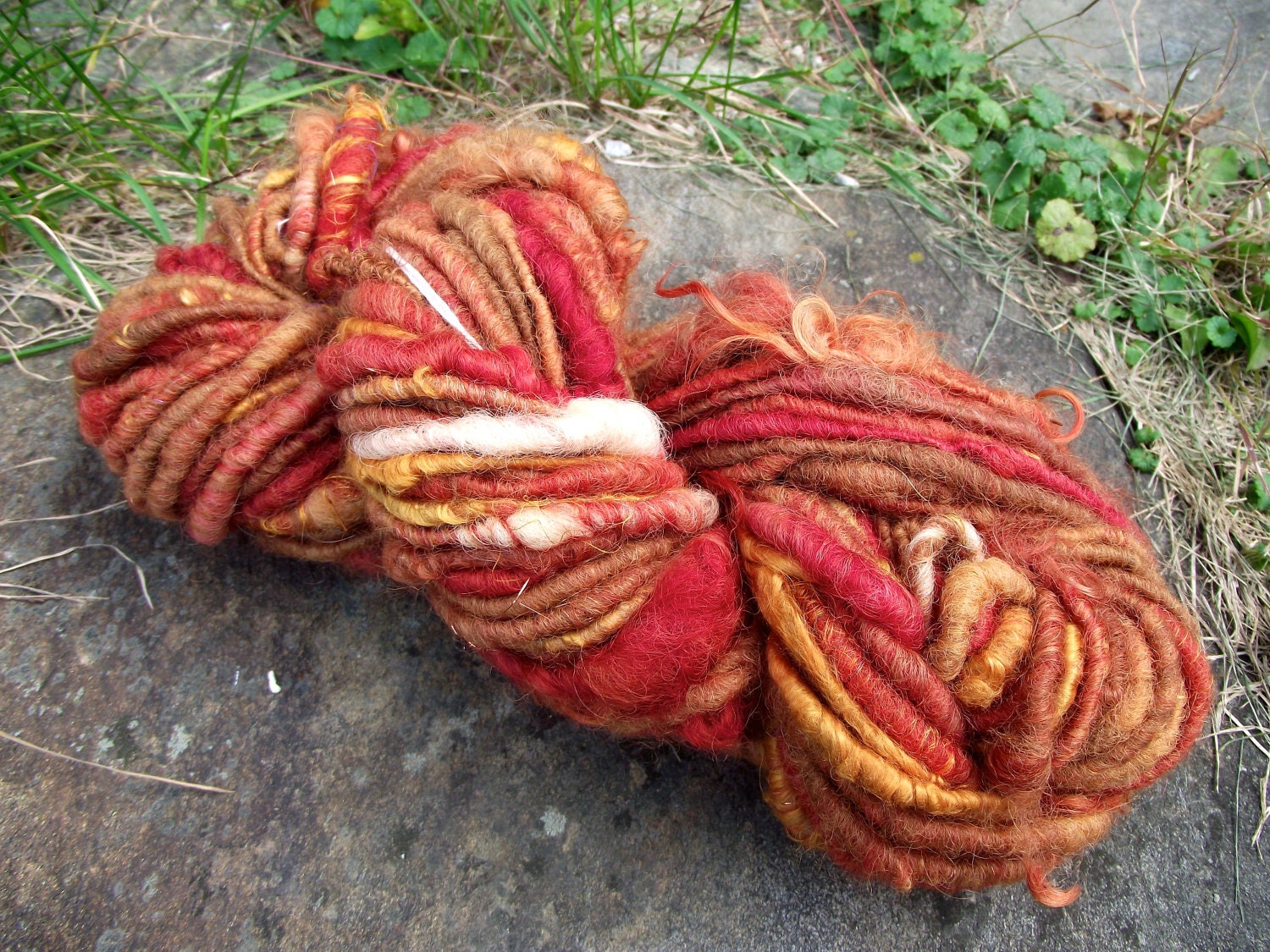 Spice Market-handspun art yarn, naturally dyed