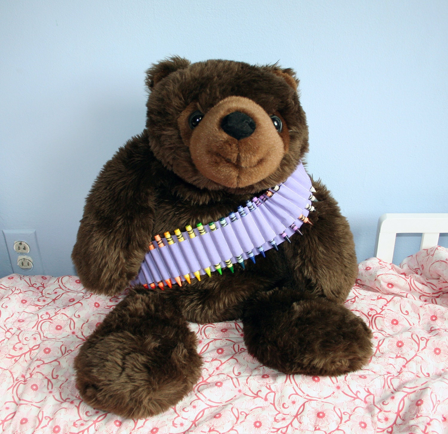 crayon ammo belt for kids -- lavender