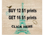 You Must Click Here to Get 16 digital downloads for the price of 12. List Item No.s in Notes at purchase.  Transfer Burlap Pillow Decoupage