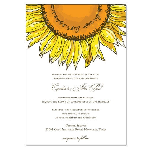 Sunflower Invitation