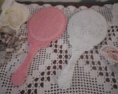 Hand Held Mirror Ornate Rustic Pink White Shabby Chic Cottage French Country Farmhouse Paris Home Decor Birthday Gift For Her