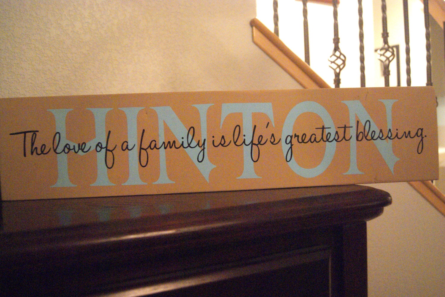 Personalized Family Name Sign, Family is Life's Greatest Blessing, Great wedding or bridal shower gift
