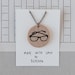 Glasses - illustrated wooden necklace