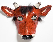 Paper mache calf mask