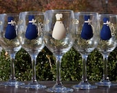 3 Bridesmaid Wine Glasses