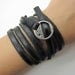 fashion Adjustable Black Leather Woven Bracelets mens bracelet cool bracelet jewelry bracelet bangle bracelet  cuff bracelet 1089S