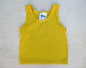 vintage SEARS TANK Hipster Bright Yellow Summer Shirt 3T - kikiandjules