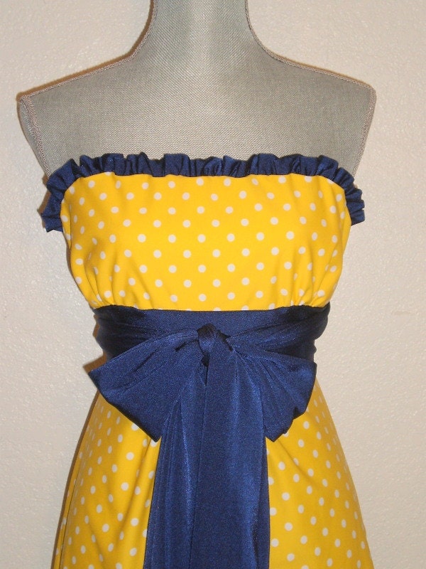 Michigan Wolverines  Blue and Maze Gameday dress
