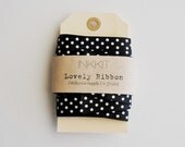 dotted black ribbon (5 yards)
