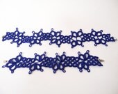 Two Handcrafted  bracelet  blue .