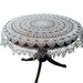 Handmade tatting tablecloth - White Roses - gift for Mom - goft for housewarming - gift for wedding - FREE shipping.