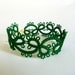 Handcrafted tatting green bracelet .