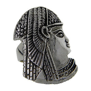 Egyptian Girl Sterling Silver Ring, This Ring is Black Oxidized for Detail Look, Adult Finger Ring