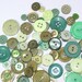 100 Green Buttons with Holes Round Circular Lot for Sewing Scrapbooking Altered Art Grab Bag